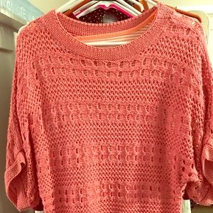 Peek a boo top with striped shirt to match